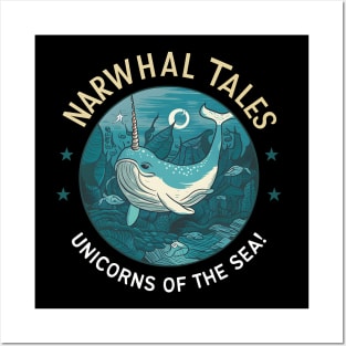 Narwhal Tales Unicorn Of the Sea Posters and Art